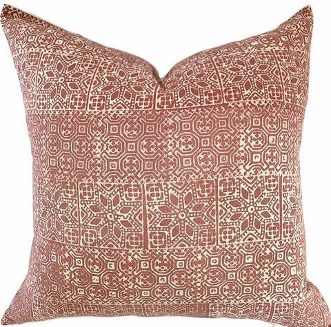Pillow - Vintage Batik Rust